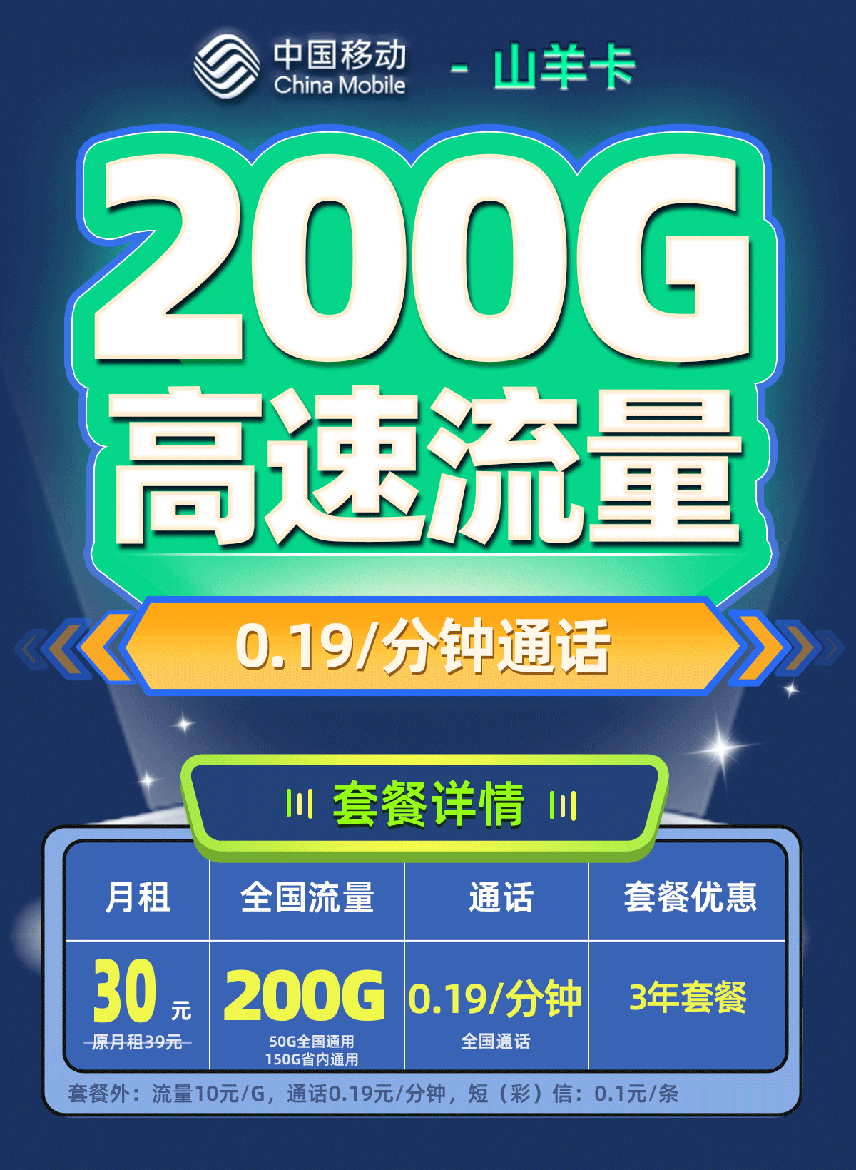 移动山羊卡【山东专属】